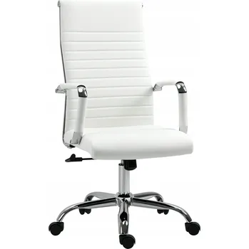 Otočná kancelářská židle Vinsetto bílá