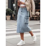 Dámská sukně džínová midi cargo CARGOMIDI CY0490 Barva: Nebeská, Velikost: L