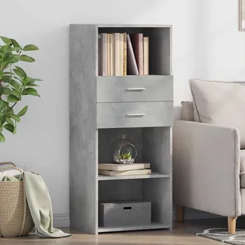 Organizace kuchyně zahrada-XL Skříň highboard betonově šedá 50 x 42,5 x 124 kompozitní dřevo 846176