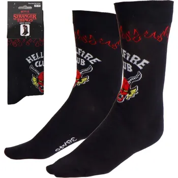 Boxerky Cerda Pánské ponožky STRANGERS THINGS Hellfire Club 38/45