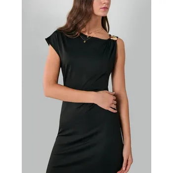 Oblečení a móda Sinsay - Midi šaty s asymetrickým výstřihem - černá - 140GY-99X - 140GY-99X-L