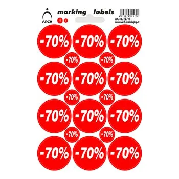 Speciální papír Samolepky slevové etikety - 70%