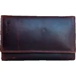 Klasická prostorná celokožená peněženka Pedro z bytelné hlazené tmavě hnědé kůže
