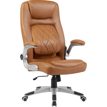 Kondela Kancelářské křeslo, hnědá ekokůže/stříbrná, nosnost 150 kg, GREKO