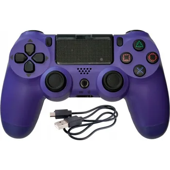 Gamepad BEZDRÁTOVÝ OVLADAČ PRO PS4 PS3 PAD DOUBLESCHOCK VIBRACE Fialový