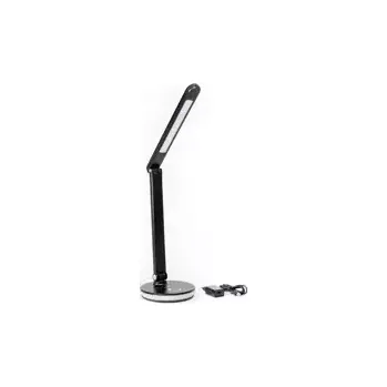 Lampička Platinet PDL400RGBB stolní LED lampa 12W stmívatelná, dotykové ovládání, USB port, černá