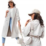 DStreet dámský kabát šedý trenčkot bez kapuce TY4338 velikost XXL