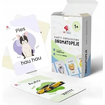 Karty edukacyjne Onomatopeje 34szt all4kids
