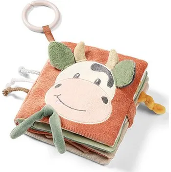 Hračka pro nejmenší BabyOno Senzorická látková knížka Kow Bingo pro miminka