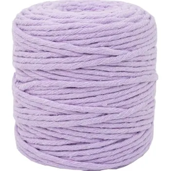 Set školních potřeb Sznurek bawełniany do makramy SBK-28 liliowy 5mm x 100m (splot 21 nitek), Aliga