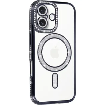 Pouzdro na mobilní telefon Zadní kryt Bling Magsafe pro iPhone 17 black