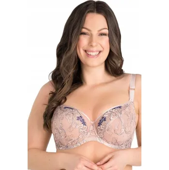 Dámské spodní prádlo GORSENIA PODPRSENKA VYSTUŽENÁ K831 FLOWER BOMB 65F BÉŽOVÁ