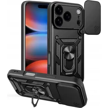 Pouzdro na mobilní telefon Pouzdro SLIDE RING pro Apple iPhone 17 PRO MAX černé