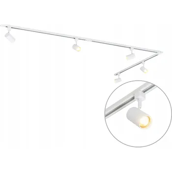 Bodové svítidlo Qazqa - Moderní 1fázový kolejnicový systém s 5 spoty bílý - Jeana