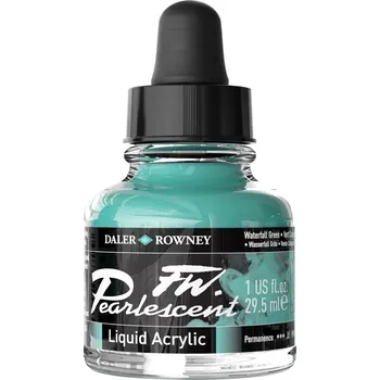 Daler Rowney FW Pearlescent Akrylový tuš Waterfall Green 29,5 ml 1 ks