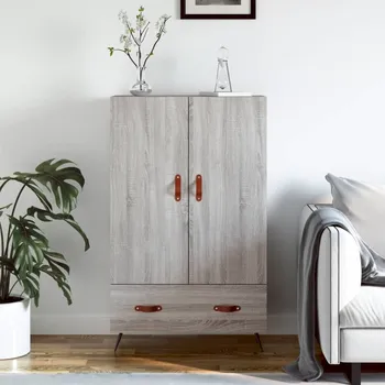 Organizace kuchyně Nábytek XL Skříň highboard šedá sonoma 69,5 x 31 x 115 cm kompozitní dřevo 828210