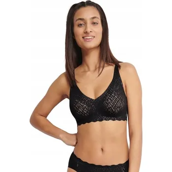 Podprsenka Bezešvá podprsenka BEZ KOSTIC Sloggi ZERO Feel Bliss Soft Bra černá L