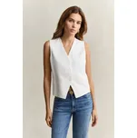 SAKO GANT FLUID CREPE VEST WHITE