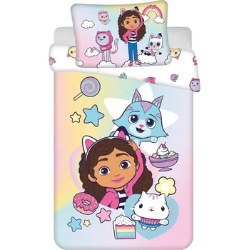 Povlečení Jerry Fabrics Povlečení do postýlky Gabbys Dollhouse Sugar dream baby 100 × 135 cm, 40 × 60 cm
