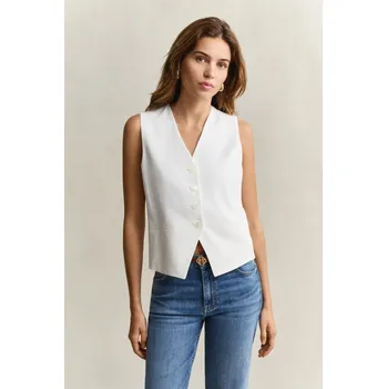 Dámské sako SAKO GANT FLUID CREPE VEST WHITE