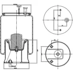 Vlnovec, vzduchové odpružení pružina PN. C295 Viberti-Zorzi-A AS Gart
