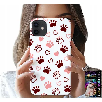 Pouzdro na mobilní telefon POUZDRO pro iPhone 11 - Psí tlapky na bílém pozadí, pes, kočka, medvídek