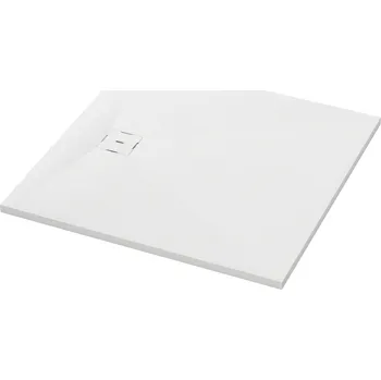 Sprchová vanička Calce bílá - čtvercová sprchová vanička 100x100, Mineralite W31Q10009