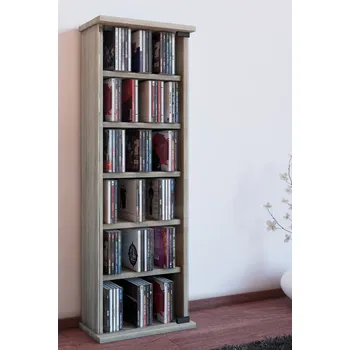 Komoda VCM Vitrína na CD a DVD Vetro, sonoma dub 650743