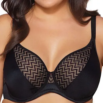 Dámské spodní prádlo AVA Podprsenka nevyztužená Innesa 2103 černá plus size 90G