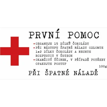 Čokoláda Mediabox Dárková čokoláda první pomoc mléčná 100 g