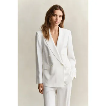 Dámské sako SAKO GANT DB FLUID CREPE BLAZER WHITE