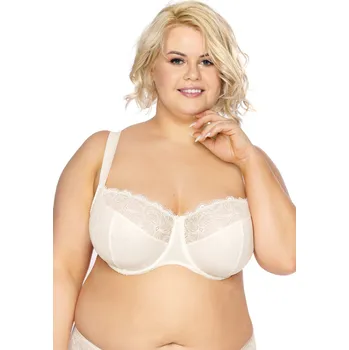 Dámské spodní prádlo Gaia Podprsenka Soft Chantal Maxi BSM534 Černá Ecru 105 E
