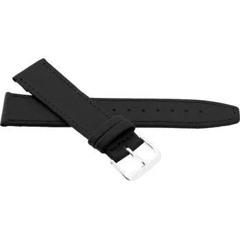 Řemínek na hodinky Kožený řemínek JVD R23001, 22mm, černý
