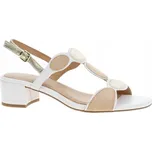 Dámské svatební sandály na nízkém podpatku bílé Marco Tozzi 28231 41