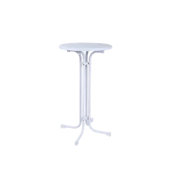 Zahradní stůl TENTino Elegantní koktejlový skládací bistro stůl 60 cm, bílý