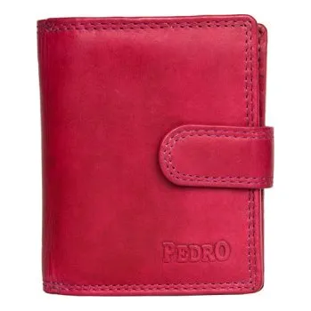 Peněženka Celá kožená malá bytelná růžová peněženka Pedro s ochranou dat (RFID)