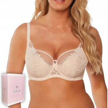 Dámské spodní prádlo Gaia podprsenka s polovyztuženými košíčky béžová velikost 80C