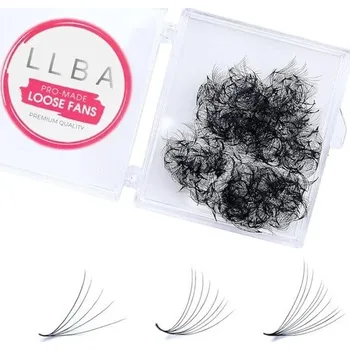 Předpřipravené řasy LLBA, ručně vyráběné objemové řasy, výběr od 3D do 16D, lokny C CC D DD L M,