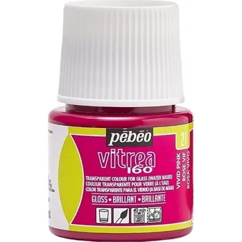 Výtvarná barva Pébéo Vitrea 160 Barva na sklo Vivid Pink 45 ml 1 ks