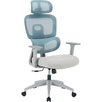 Kondela Kancelářské křeslo, neomint/světle šedá/šedá, nosnost 150 kg, ERMEN