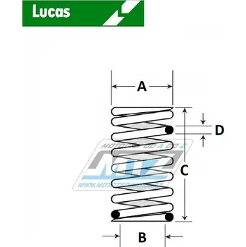 Pružiny spojkové (sada) Lucas MEF124-4 - Yamaha WR125R+WR125X / 09-17 + YZFR125 / 08-13 + Honda XR200 + CMX250C Rebel+CRF230F + Husqvarna TE125+SMS125+SMR125 + Beta RR125 + Fantic Caballero 125 LUMEF124-4