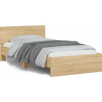 Postel zahrada-XL Rám postele s čelem a LED osvětlením dub sonoma 100 x 200 cm 838801