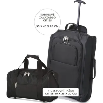 Cestovní set CITIES - Černá