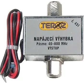 Příjem digitálního pozemního vysílání Napájecí výhybka s konektorem F TEROZ 431X