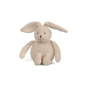 Hračka pro nejmenší Pletený zajko Baddy BIMBIDREAMS - sivohnedý