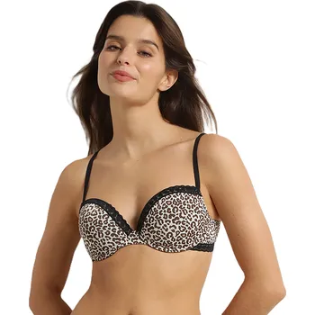 Podprsenka DIM DAILY MICRO PADDED BRA - Dámská vyztužená podprsenka - DI000DY8 černá - bílá 85 C