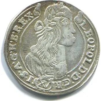 Leopold I. XV Kreuzer 1676/KB. Kremnica. Ag.