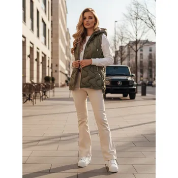 Dámská přechodná prošívaná vesta VESOLITA zelená FashionStreet TY4877 L