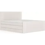Béžová boxspring postel s úložným prostorem 140x200 cm Bergamo – Maison de Rêve