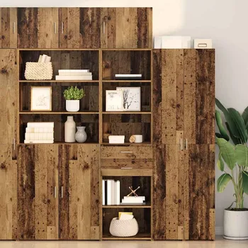 Příborník do zásuvky Vysoký bufet Staré dřevo 50 x 42,5 x 225 cm kompozitní dřevo